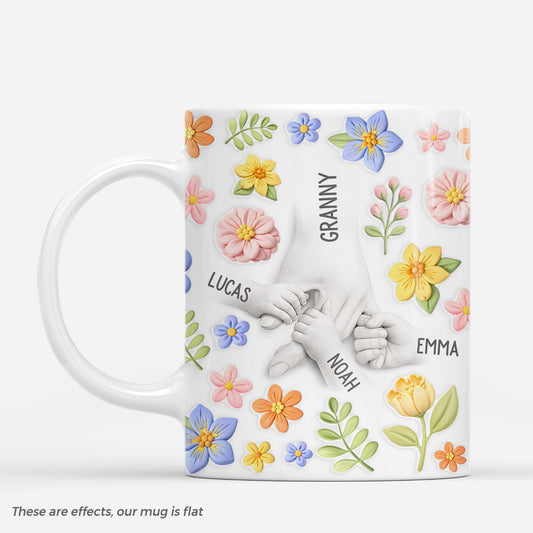8069MUK1 3d printing effect personalised flower mug for mothers day for mumgranny 8069msz5a
