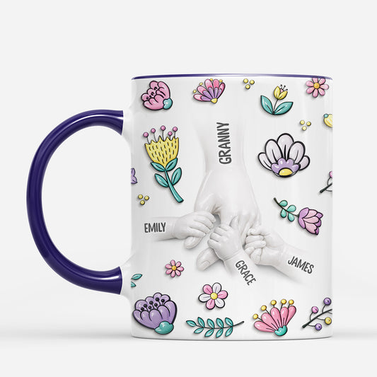 8070MUK2 3d printing effect personalised ceramic flower mugs for mumgrandma 8070m6pna