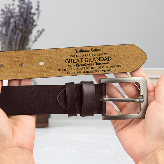 8076JUK2 personalised you are a really really great dad leather belt for dadgrandad 8076j8pzb