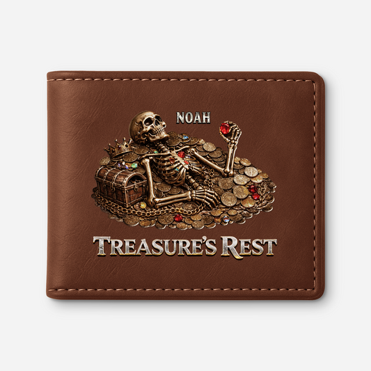 8132JUK1 3d printing effect personalised treasures rest leather wallet for men 8132j6xmb
