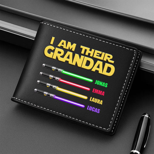 8138JUK2 3d printing effect personalised i am their fathergrandad leather wallet 8138jcqmb
