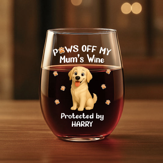 8149IUK1 personalised paws off my wine glass for dog mum 8149invwc_2