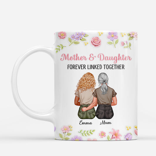 8153MUK2 3d printing effect personalised mother and daughter forever linked_ together mug for mum 8153mslaa