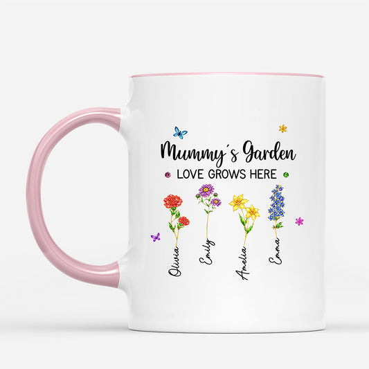 8181MUK2 personalised mumgrannys garden love grows here mug 8181m8v5a