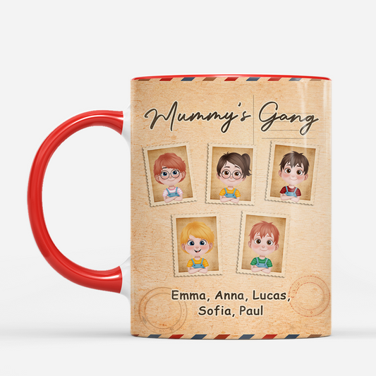 8191MUK2 3d printing effect personalised daddy gang mug with kids for dadmum 8191mtxcb
