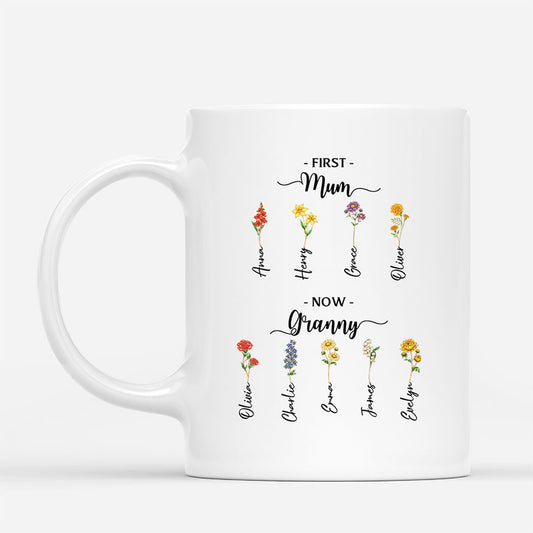 8192MUK1 personalised first mum now granny mug grandmas garden gift 8192m8v5a_1