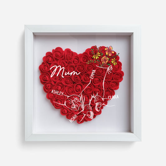 8215OUK1 personalised holding mums hand flower shadow box for mumgranny 8215o6p5a
