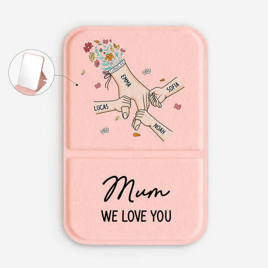8227AUK1 personalised hand in hand compact mirror for mumgranny 8227aj6paa