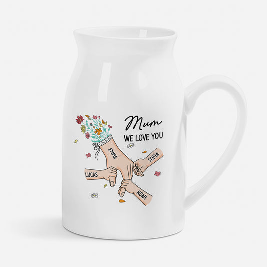 8227OUK1 personalised hand in hand flower vase for mumgranny 8227o6paa