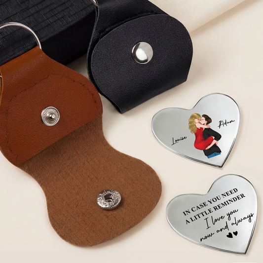 8259AUK2 personalised i love you now and always pocket hug heart token for couples 8259aj8fng
