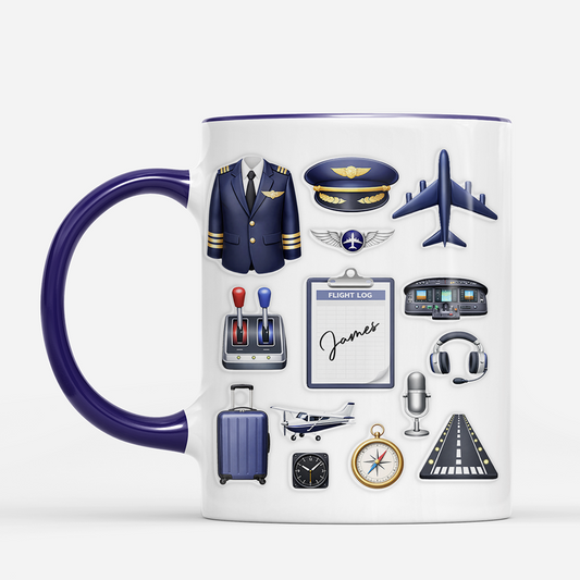 8285MUK2 3d printing effect personalised pilot coffee mug_ for him 8285mcfnb