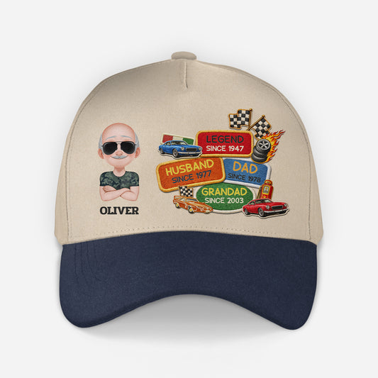 8290JUK2 3d printing effect personalised legend husband dad grandad classic cap 8290jspnb