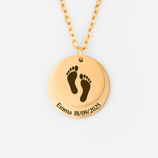 8317JUS1 handprint and footprint necklace_ personalized gifts for newborns 8317j