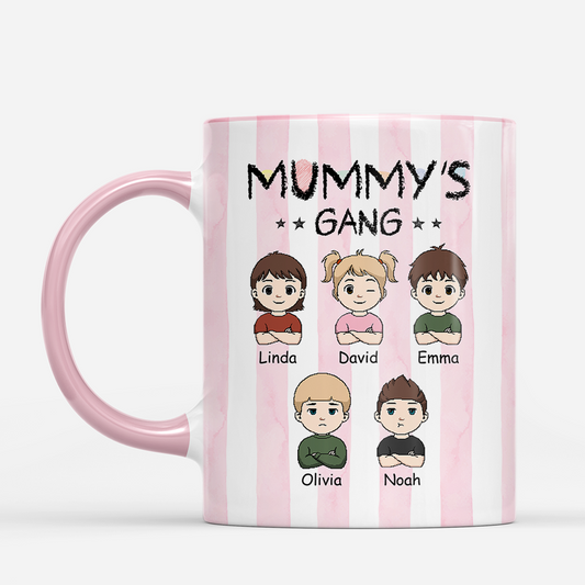 8322MUK2 personalised striped coffee mug with kids names for mumdad 8322mtx5b