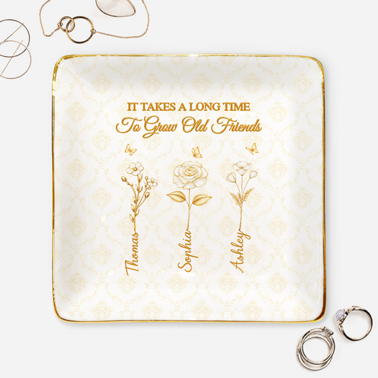 83362UK1 3d printing effect personalised jewellery dish for old friends 83362sfzf