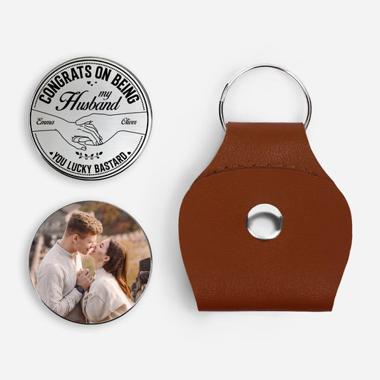 8401AUK1 personalised congrats on being my husband photo pocket hug for couples 8401ajapbg