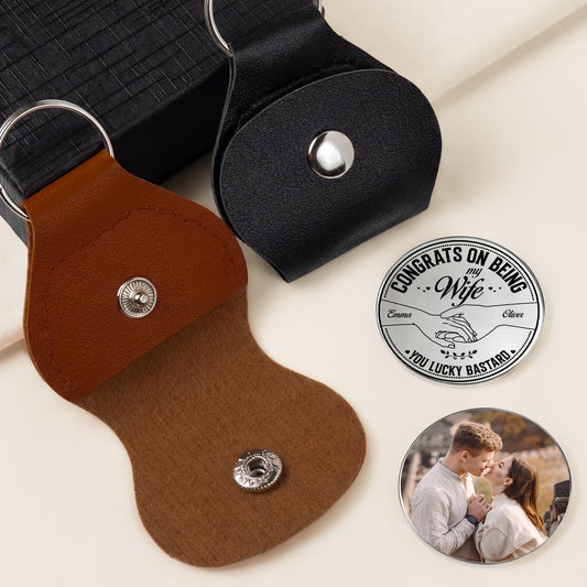 8401AUK2 personalised congrats on being my husband photo pocket hug for couples 8401ajapbg