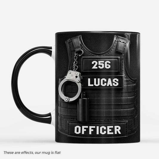 8442MUK1 3d printing effect personalised police coffee mug for him_ 8442msemb