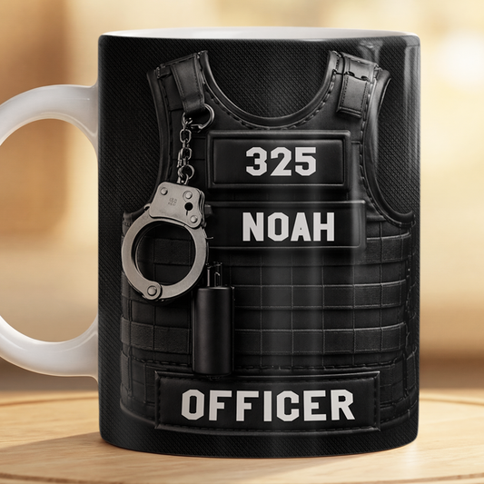 8442MUK2 3d printing effect personalised police coffee mug for him_ 8442msemb