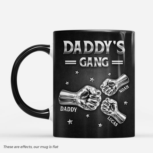 8458MUK1 3d printing effect personalised daddy gang coffee mug for dadgrandad 8458m8fmb