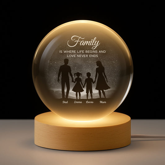 8505LUK1 personalised family is where life begins and love never ends_ crystal ball lamp 8505lavzi_1