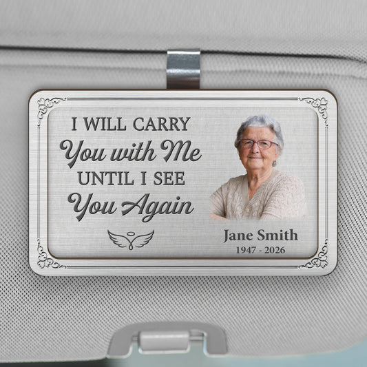 8511GUK1 personalised photo memorial car visor clip for loss of mumdad 8511gtlwa