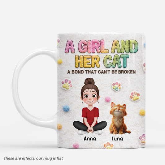 8532MUK1 3d printing effect personalised cat and owner coffee mug for cat lovers 8532mtptd