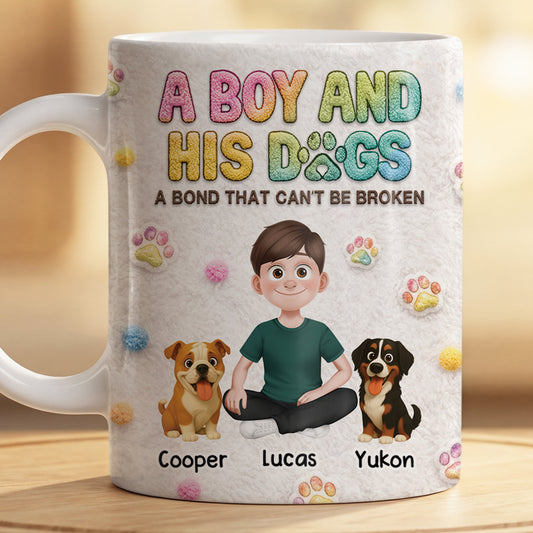 8532MUK2 3d printing effect personalised dog and owner coffee mug for dog lovers 8532mtptc