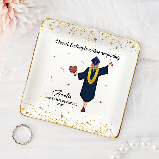 86332UK2 personalised a sweet ending to a new beginning_ jewellery dish graduation_ for her 863326eta_41530305 3235 47ac be20 a4aec9dced03