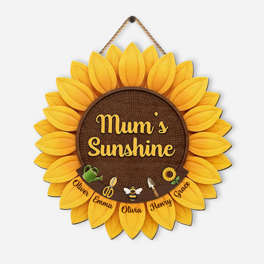 8673QUK1 personalised mums sunshine sunflower wood sign_ for mumgrandma 8673qclta