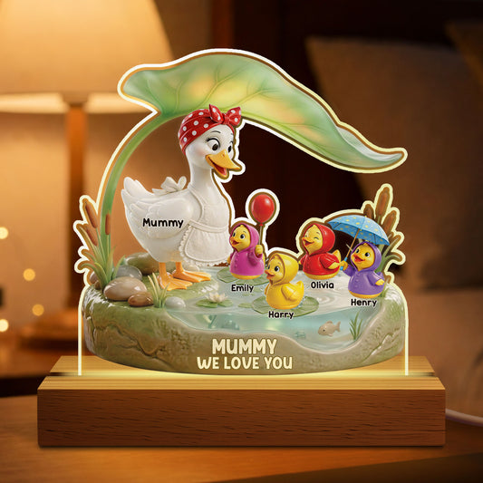 8675LUK1 3d printing effect personalised mommygranny we love you duck night light 8675lcyra
