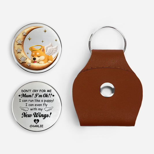 8676AUK1 3d printing effect personalised dog memorial pocket hug_ with photo 8676ajclhc
