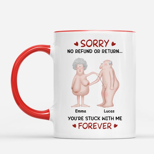 8768MUK1 personalised youre stuck with me forever mug for couples 8768mcdzg