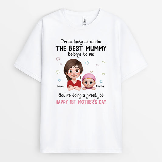 8777AUK1 personalised happy 1st mothers day shirt for mumdad 8777atdsa