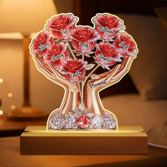 8779LUK1 3d printing effect personalised led rose night light for mumgrandma 8779ltdsa