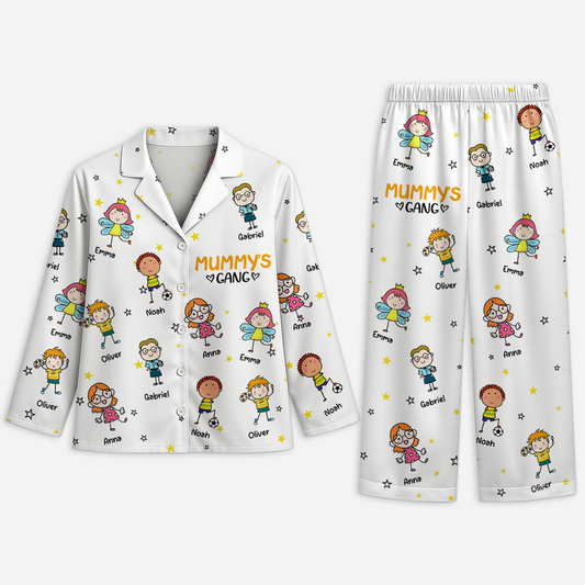 8780VUK1 personalised pyjama set for mumdad with kids names 8780vtkaa