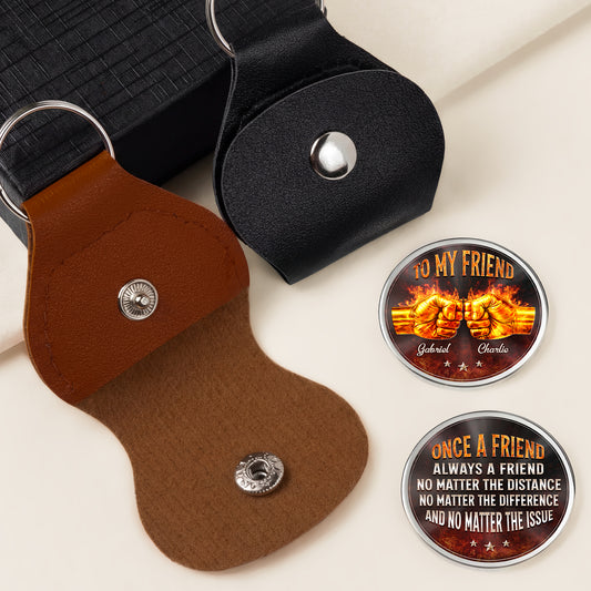 8782AUK2 personalised to my brother leather pocket hug for brotherfriend 8782aj6pmb