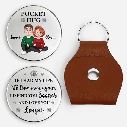 8785AUK1 personalised if i had my life to live over again pocket hug for couples 8785aj8lng