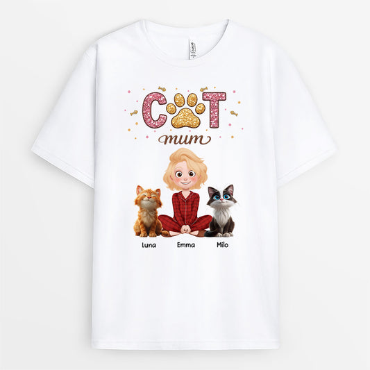 8930AUK1 personalised cat dad tee shirt for the cat lover 8930a3dld