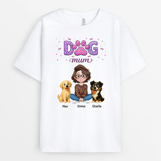 8930AUK1 personalised dog mum tee shirt for the dog lover 8930a3dlc