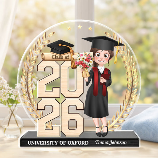 9000AUK1 personalised custom shaped acrylic plaque for graduation 9000aradas