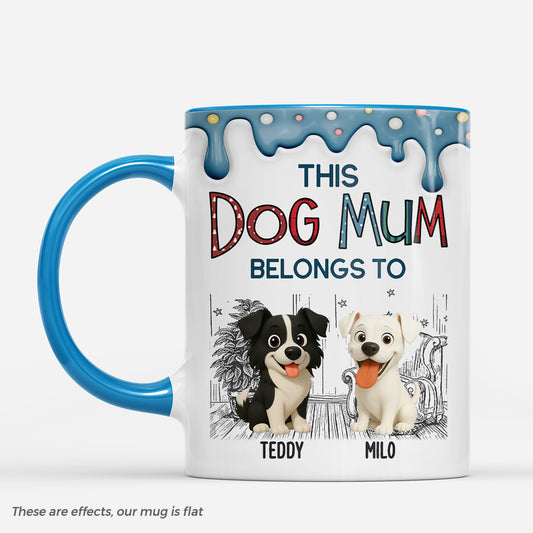 9036MUK1 3d printing effect personalised this dog mom belongs to mug with dog names for dog lovers 9036mafoc