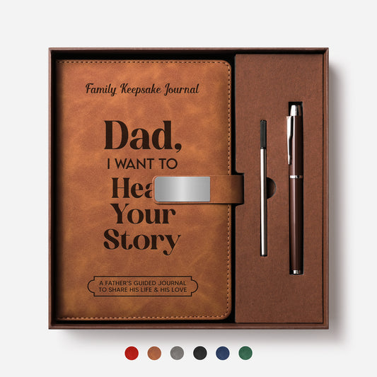 9057MUK1 personalised i want to hear your story leather notebook set for parents and grandparents 9057mo6dmb