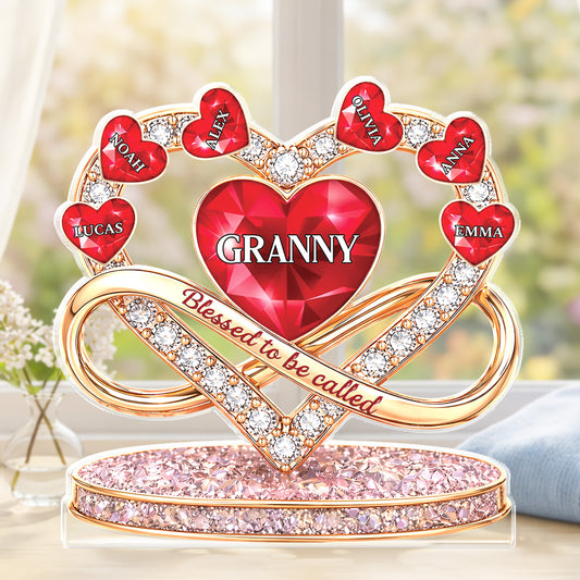 9058AUK1 3d printing effect personalised bless to be called custom shaped acrylic plaque for mumgranny 9058arsvta_2