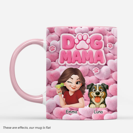 9096MUK1 3d printing effect personalised dog mama mug for dog lovers 9096madwc