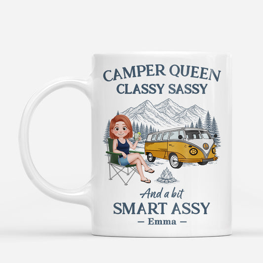 9133MUK1 personalised camper queen camping mug for her 9133mtlca