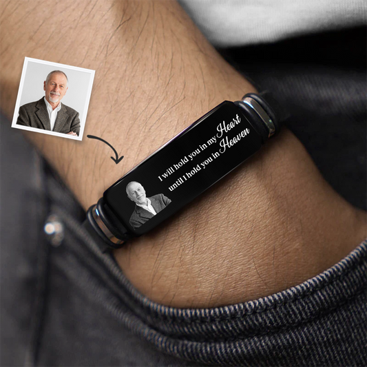 9187JUK2 personalised memorial a mothers hug lasts long ultrasound photo bracelet for mumdad 9187j3fca