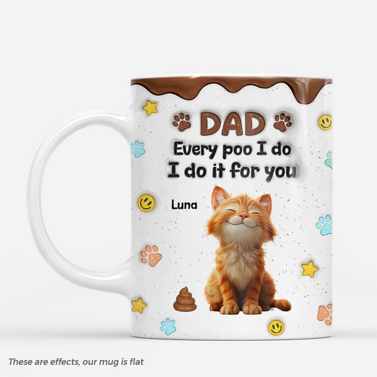 9202MUK1 3d printing effect personalised funny cat mug for cat dads 9202m8ead