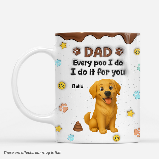 9202MUK1 3d printing effect personalised funny dog mug for dog dads 9202m8eac