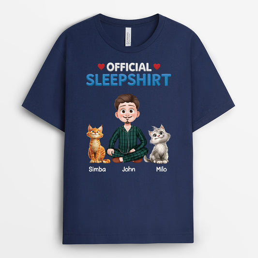 9229AUK2 personalised official sleepshirt cat t shirt for cat lovers 9229a3dmd